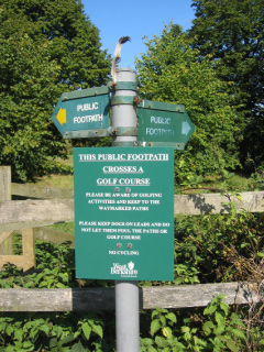 Local people are campaigning to keep the paths across the golf course open.