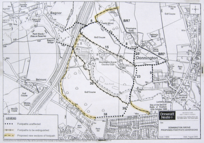 Map showing proposed changes to footpaths